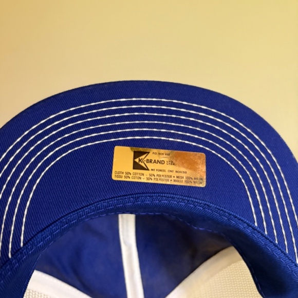 RARE vintage ROLLS ROYCE PATCH CANADA trucker hat mesh blue white K-Brand - Picture 7 of 7